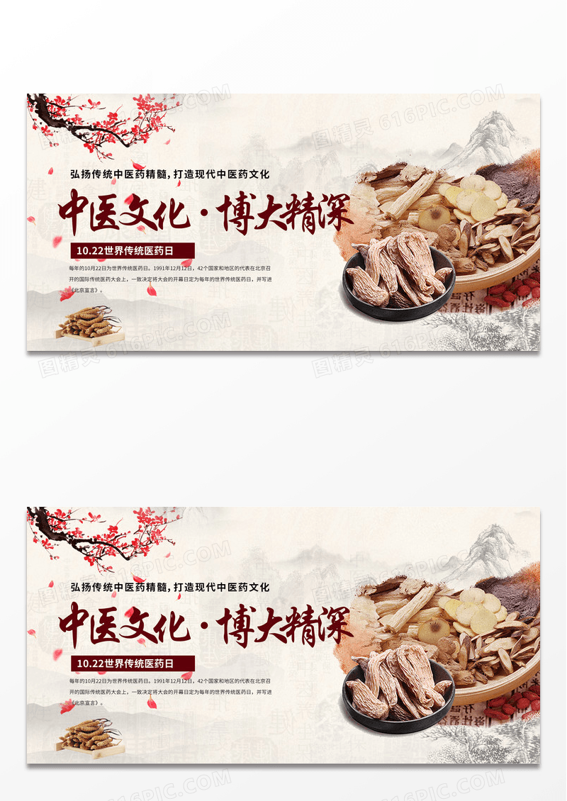简约大气时尚创意中医文化博大精深世界传统医药日宣传