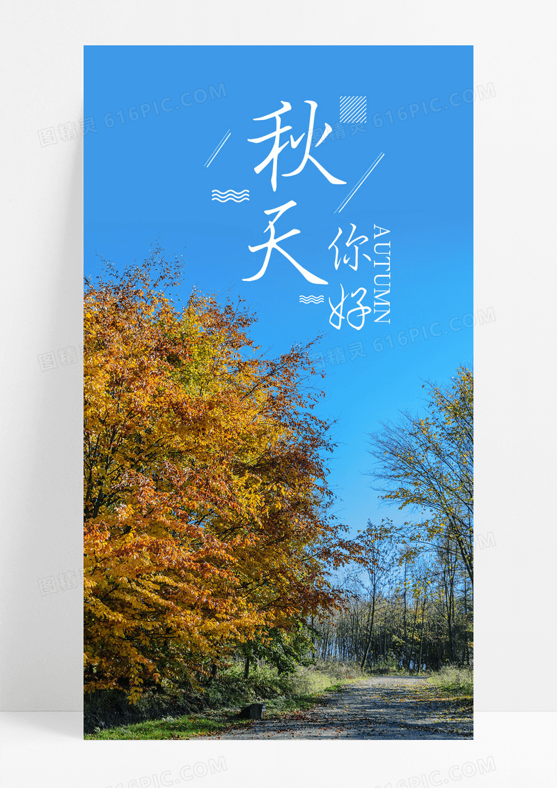 秋天你好手机海报配图图片
