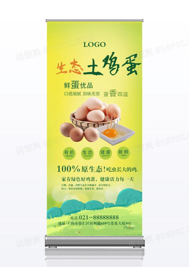 生态农产品土鸡蛋展架