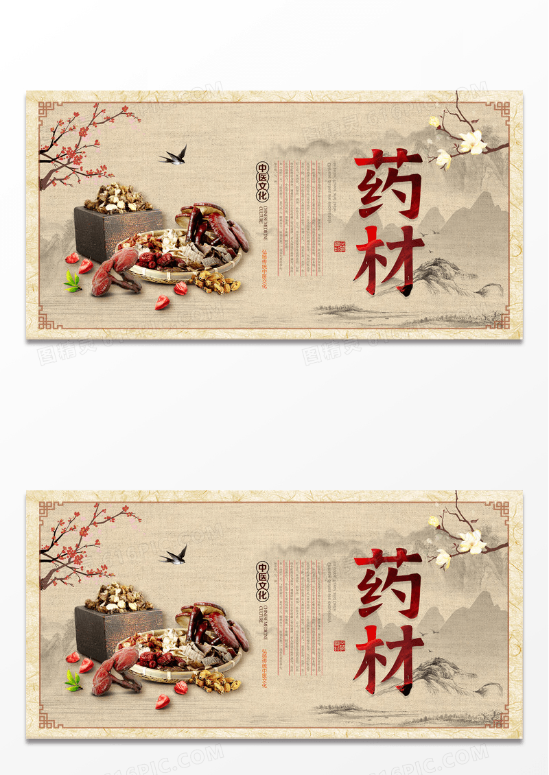 中国风中医传统文化展板