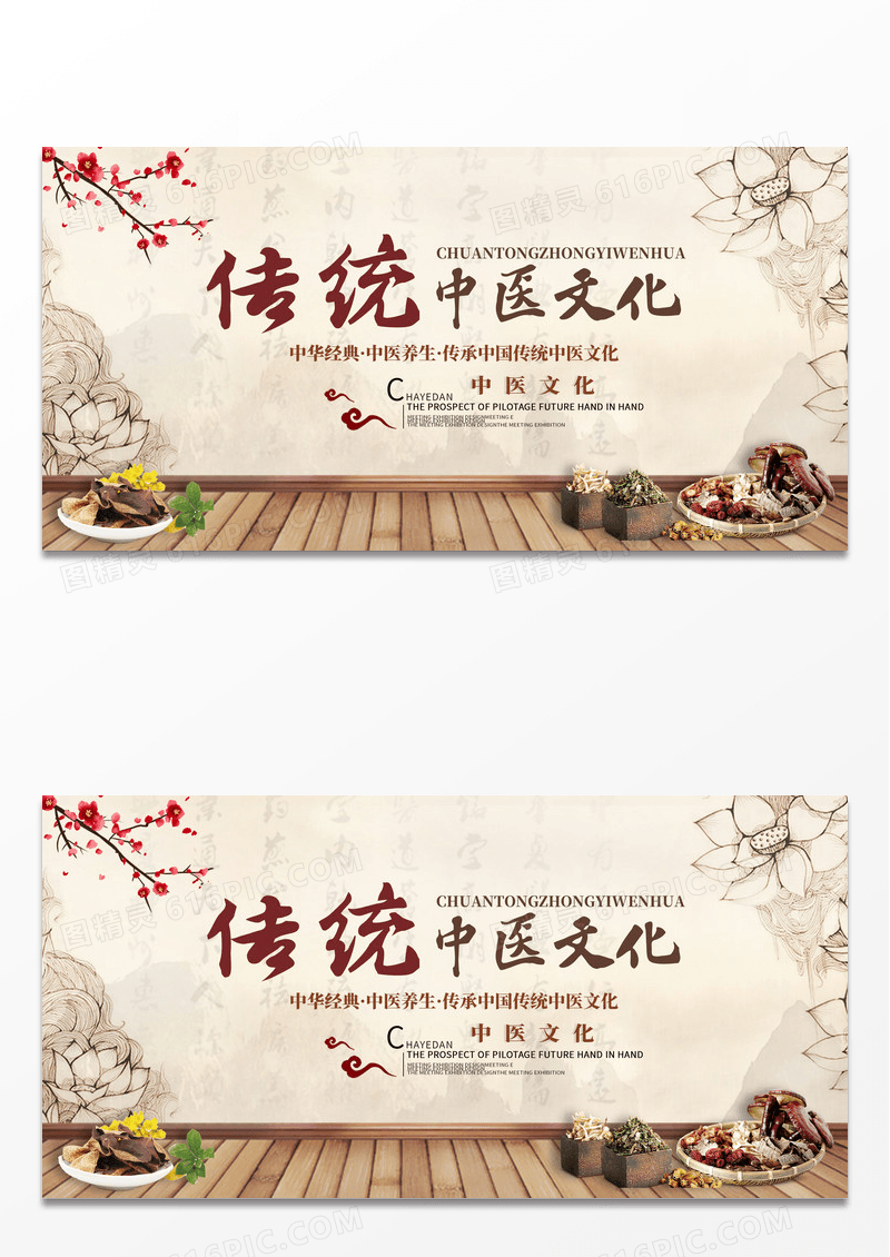 中国风传统中医文化海报展板