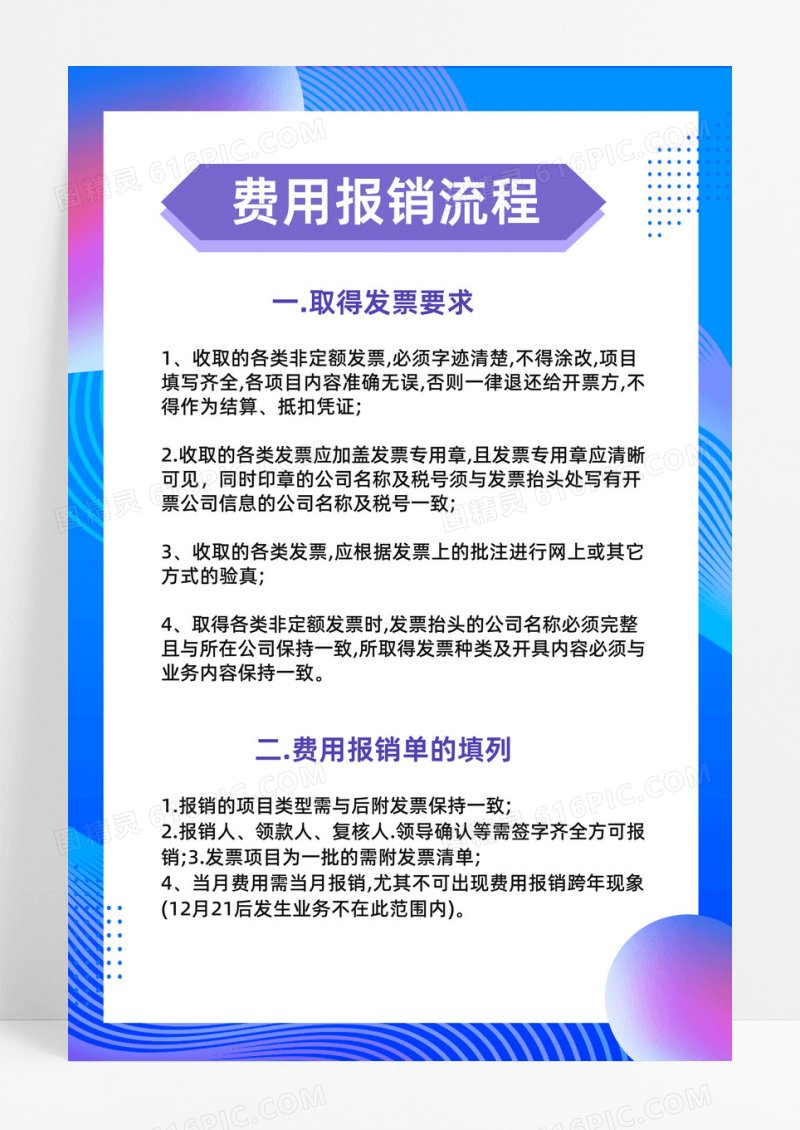 简约商务风格企业制度海报展板公司企业蓝色制度