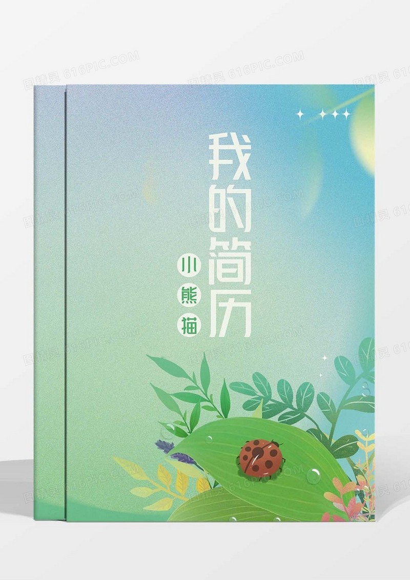 清新小学生小升初简历档案自我简历宣传画册