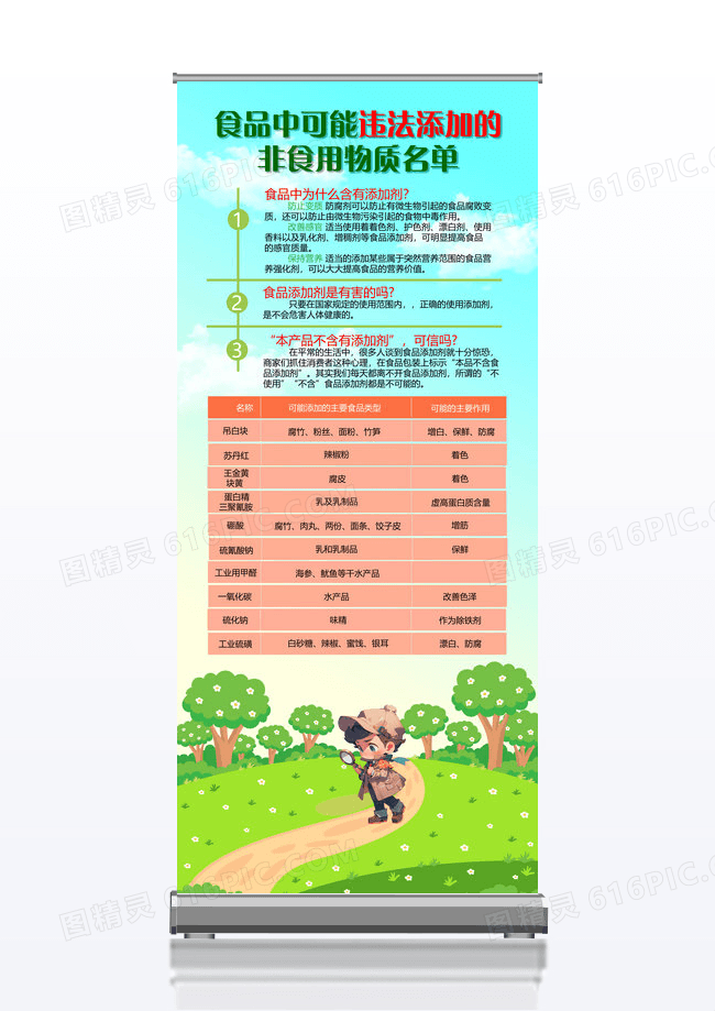 食品安全X展架易拉宝海报