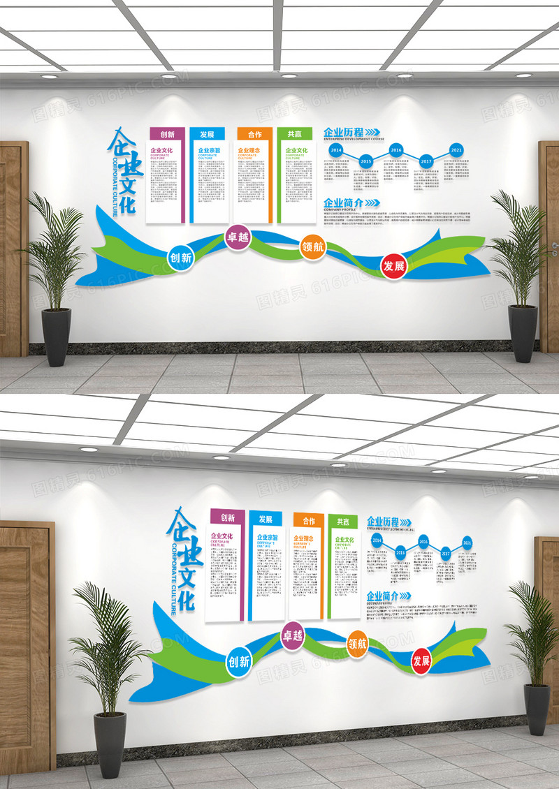 企业文化发展历程文化墙