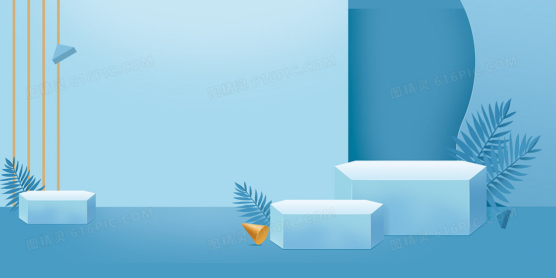 夏季立体背景banner