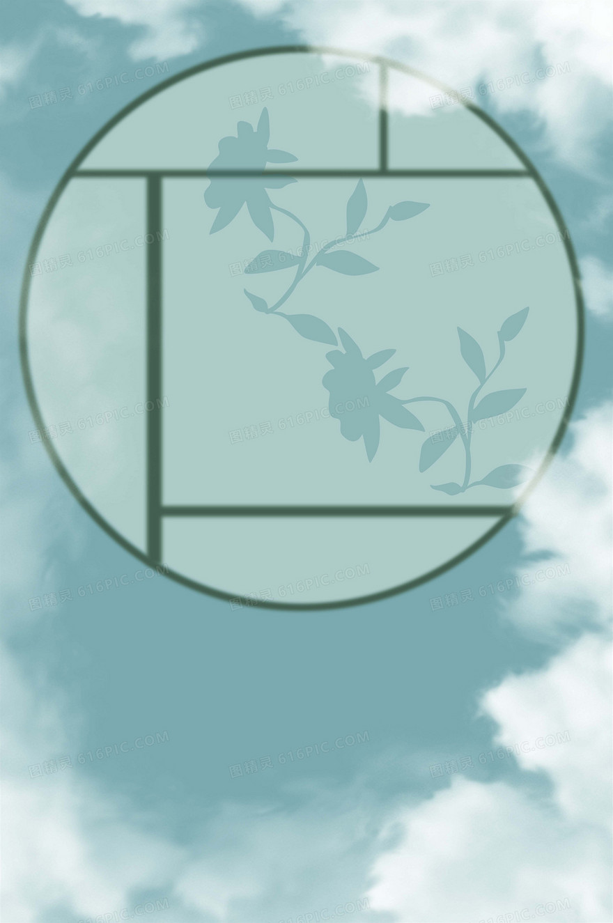 新中式复古插画背景