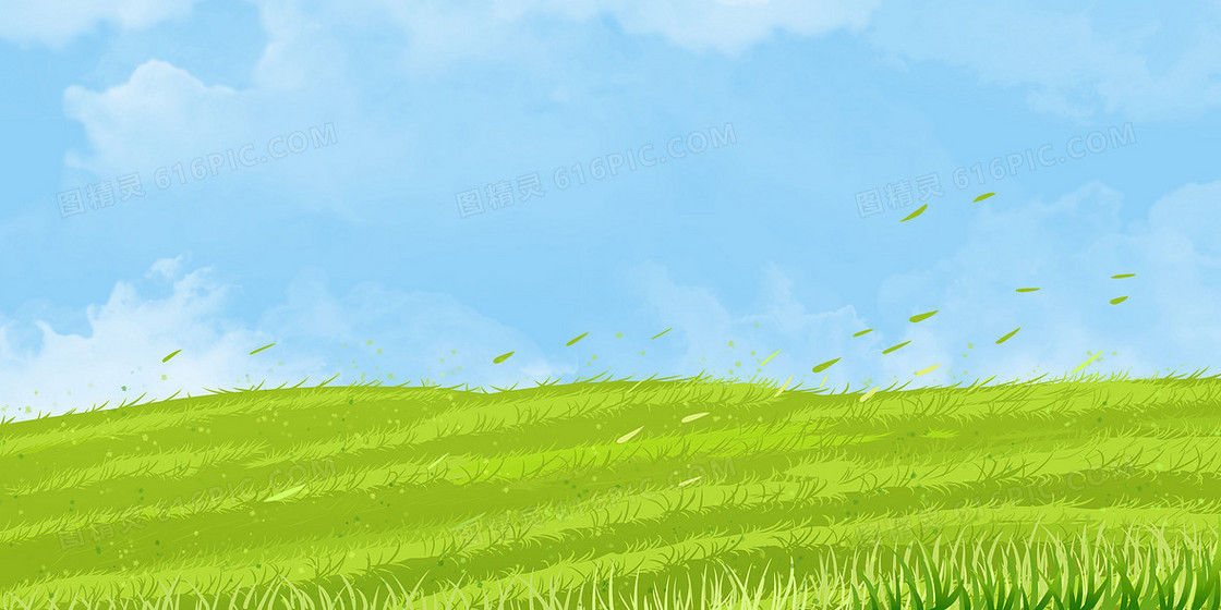 绿色唯美草坪背景图