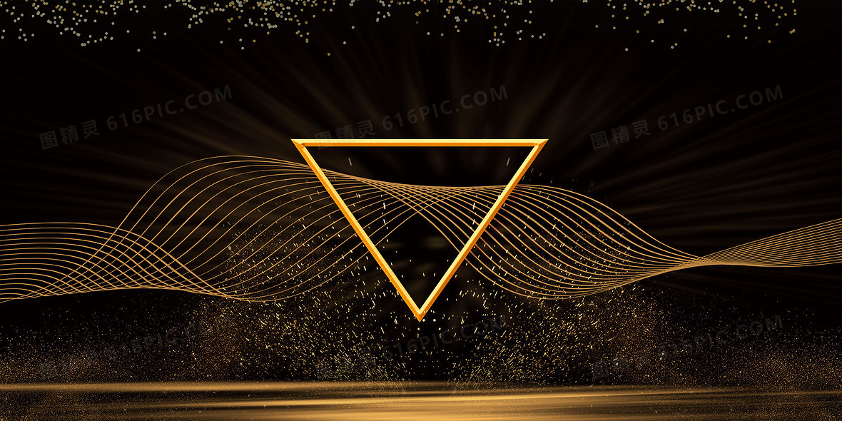 黑金科技几何线条背景