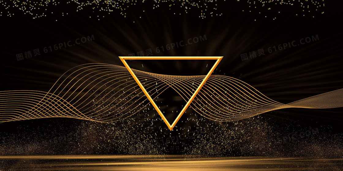 黑金科技几何线条背景