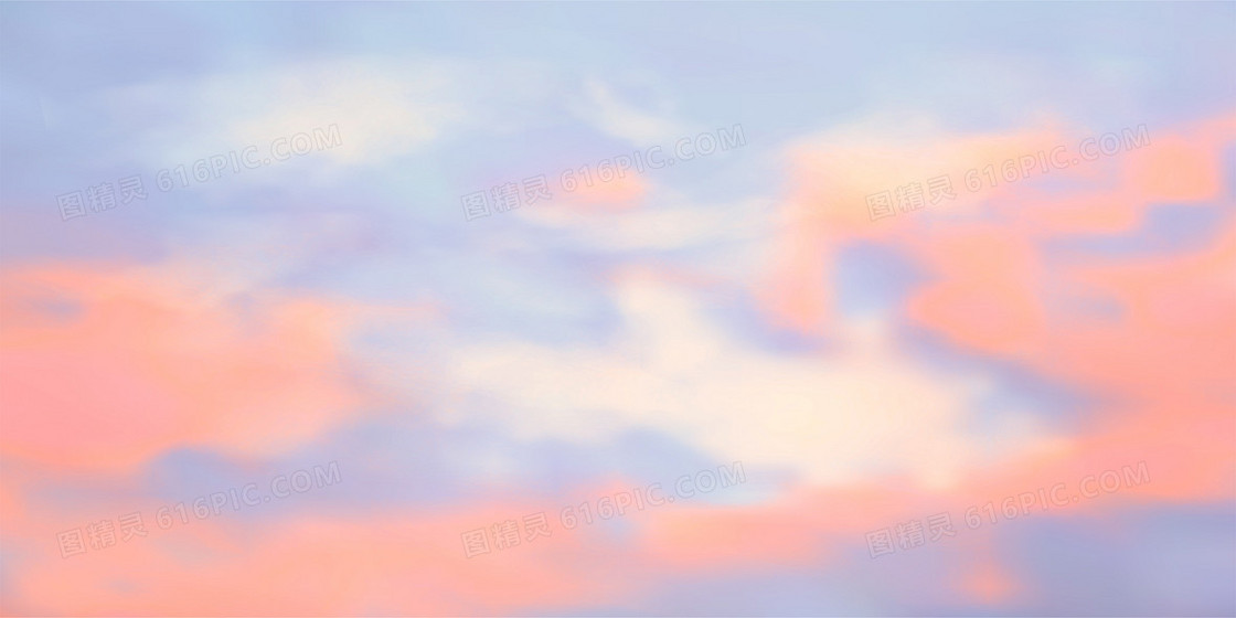 晚霞水彩天空云彩通用背景图