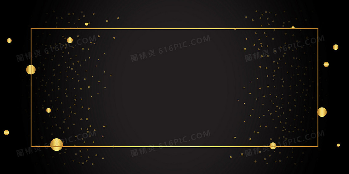 黑色金色圆形浮漂促销宣传大气背景