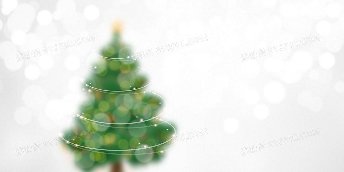 圣诞节光效朦胧圣诞树背景