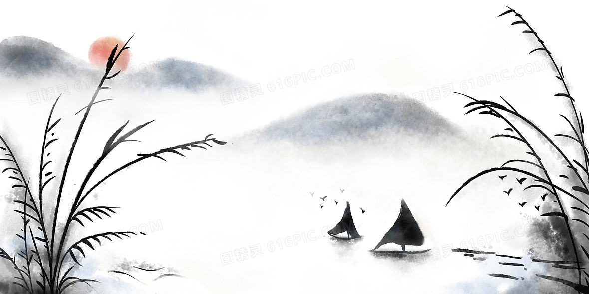 古风水墨画背景设计