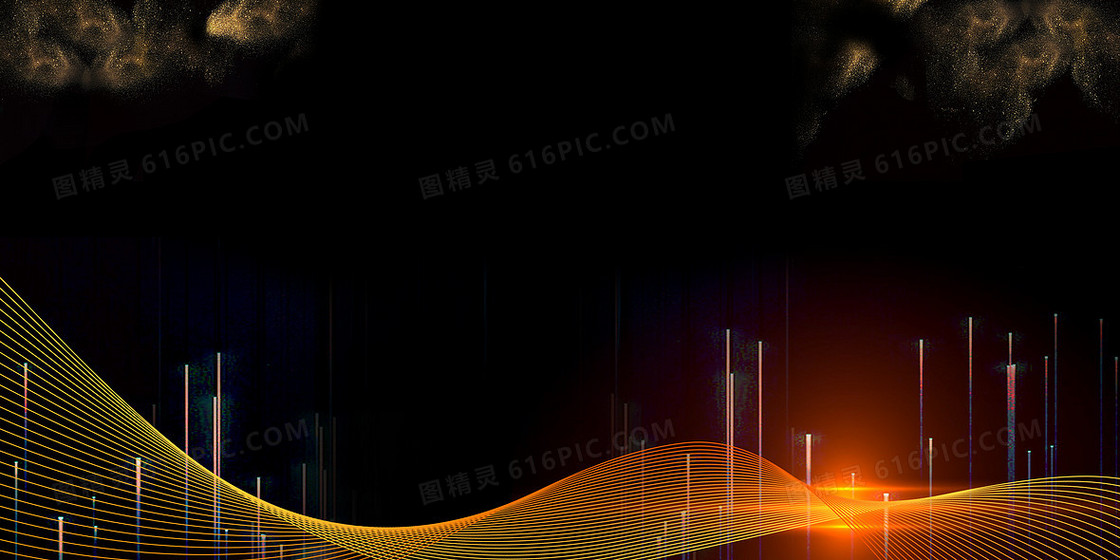 简约黑金商务企业背景