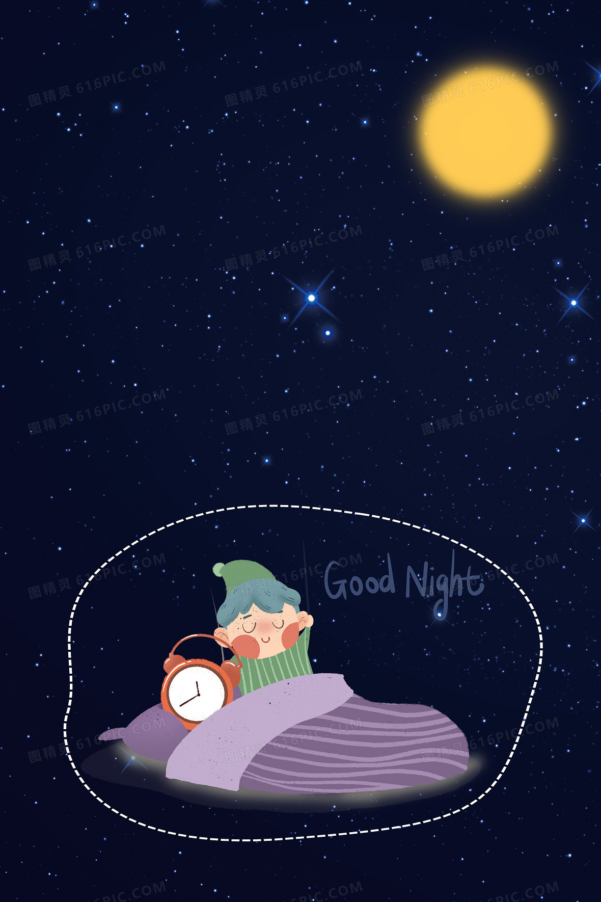 睡眠日之夜深背景