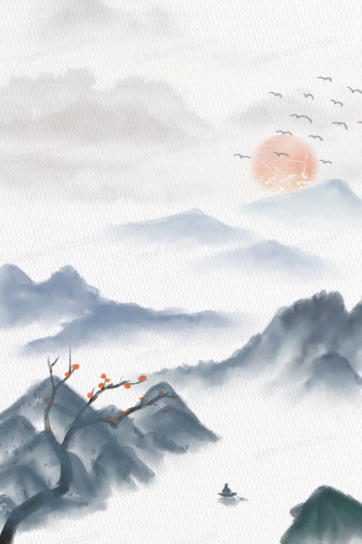 清明节中国传统简约背景