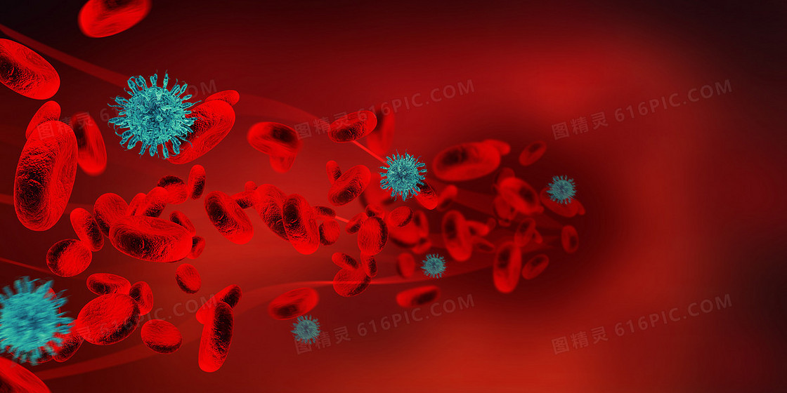 红色血管血红细胞病毒医疗背景