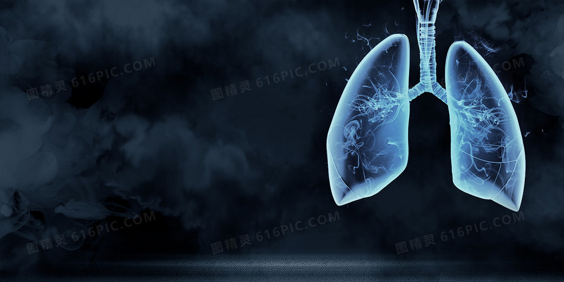 吸烟有害健康世界无烟日烟雾肺部背景