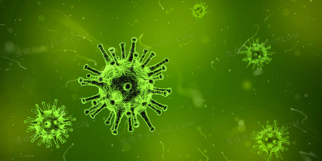 绿色医疗科技病毒实验简约背景