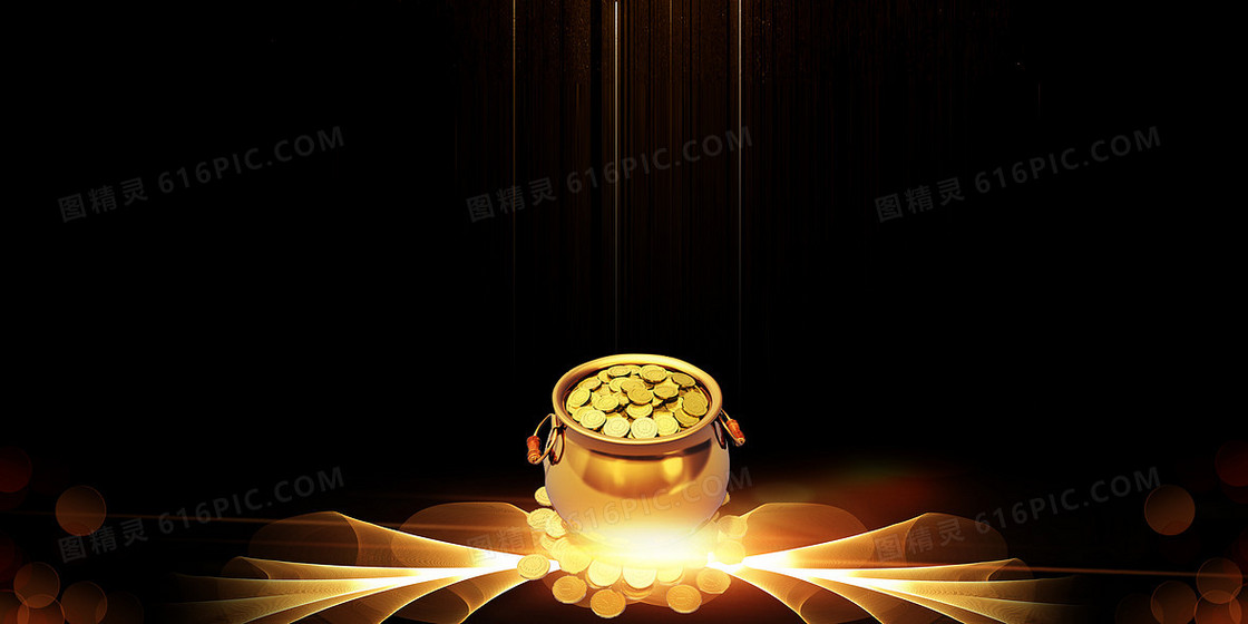 创意金融贷款华丽金色背景
