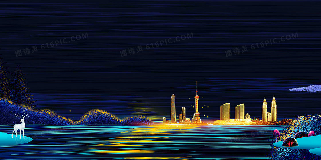 时尚黄金地段房地产宣传背景