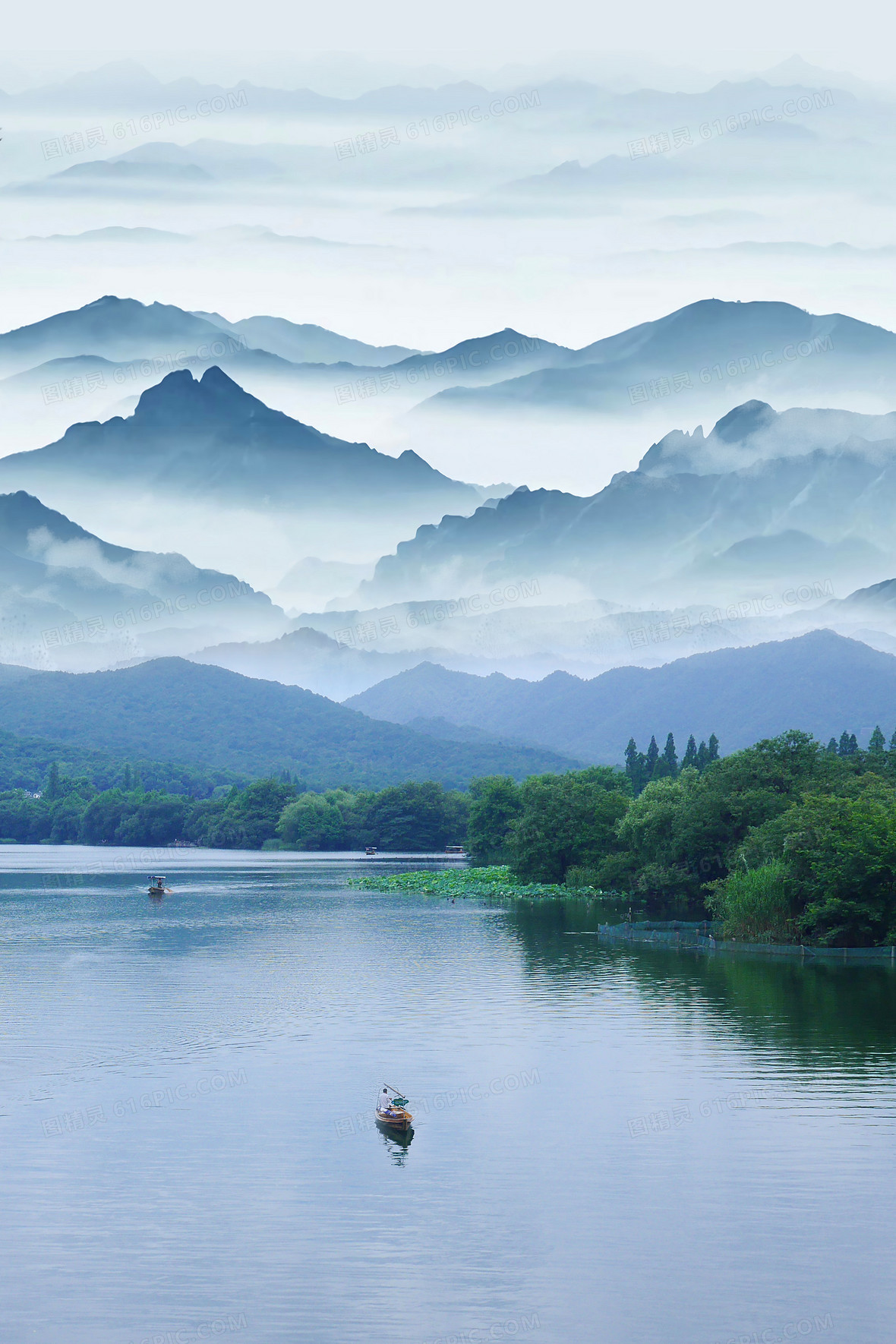 唯美梦幻意境山水风景景区旅游背景