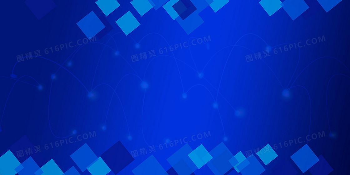 大气商务质感简约蓝色几何科技背景