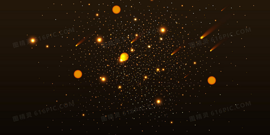 飞落流星金色粒子背景