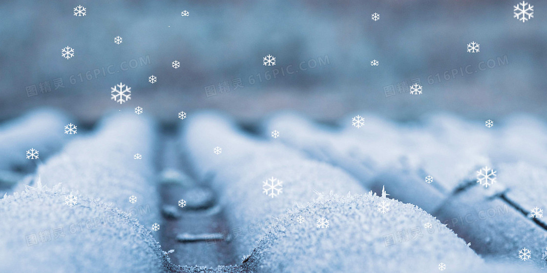 创意冬季下雪背景