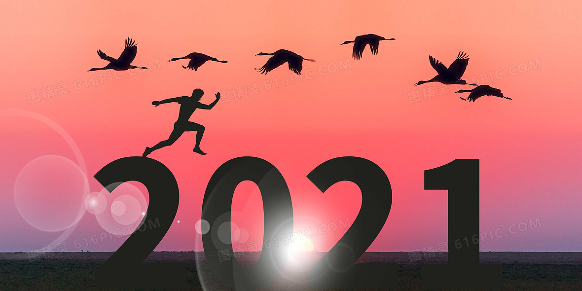 宣传公司文化励志商务振奋人心新年正能量积极向上鼓励飞跃2021奔跑