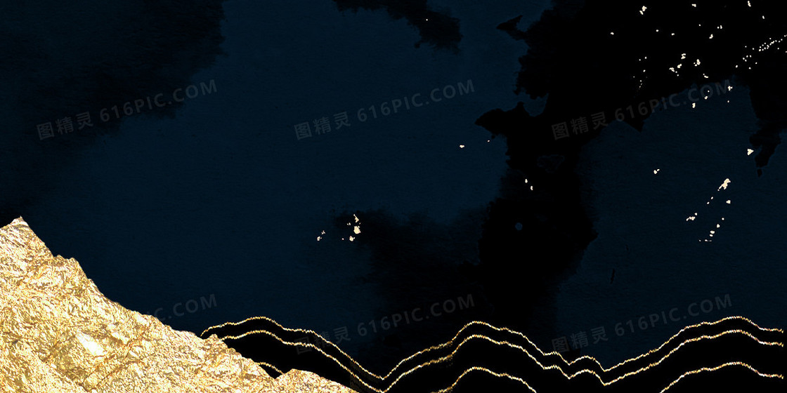 黑色质感简约鎏金纹理背景