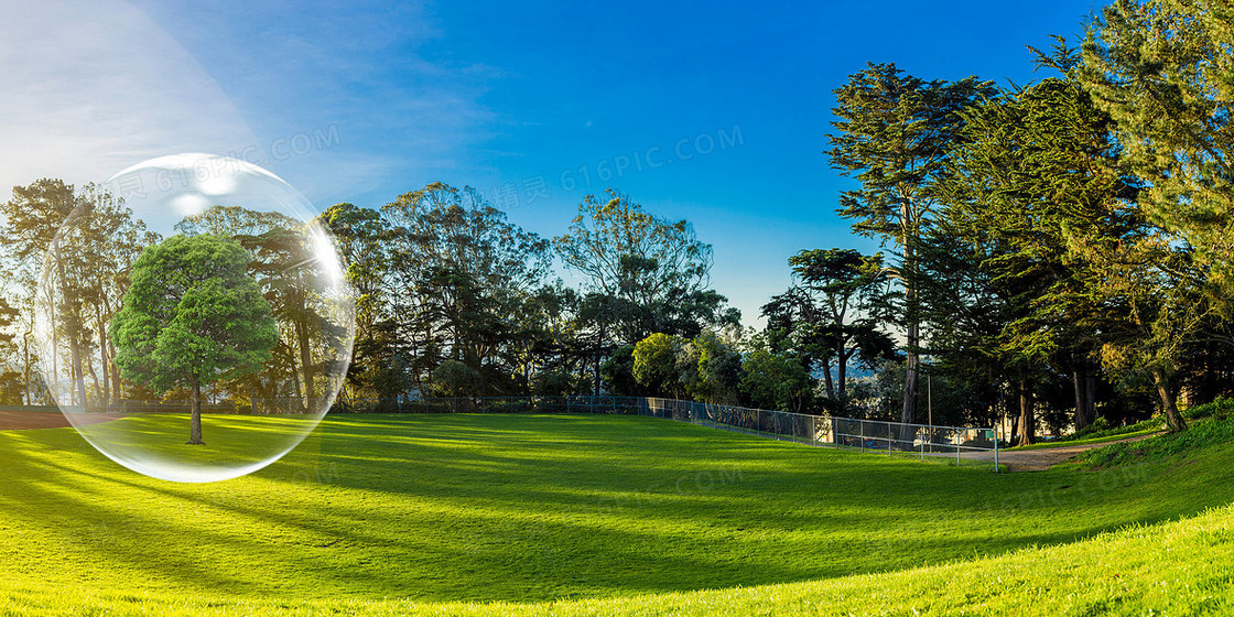 绿色植树节种树保护环境摄影合成海报背景