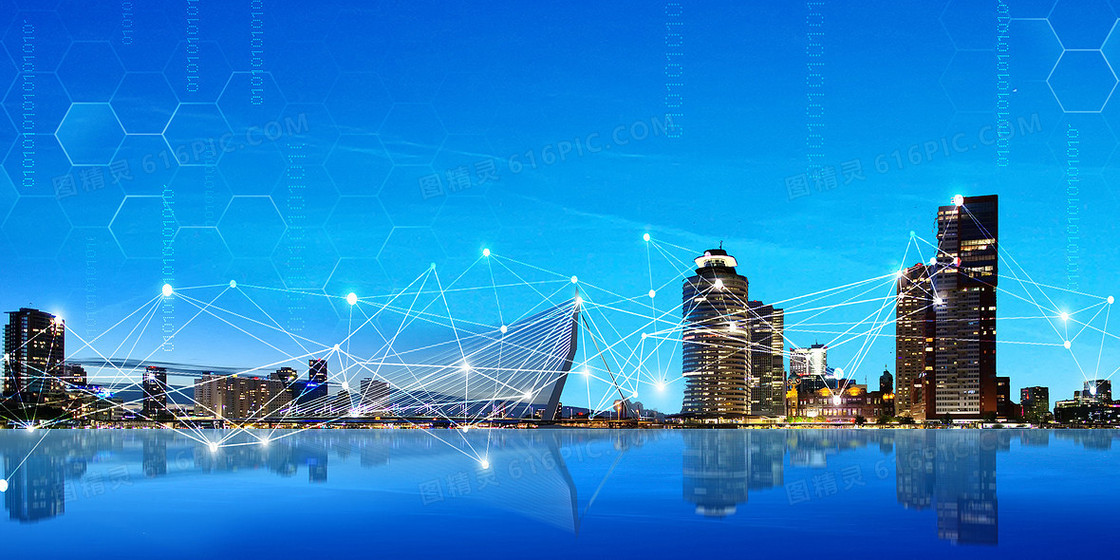 科技城市数据互连科技互联网背景
