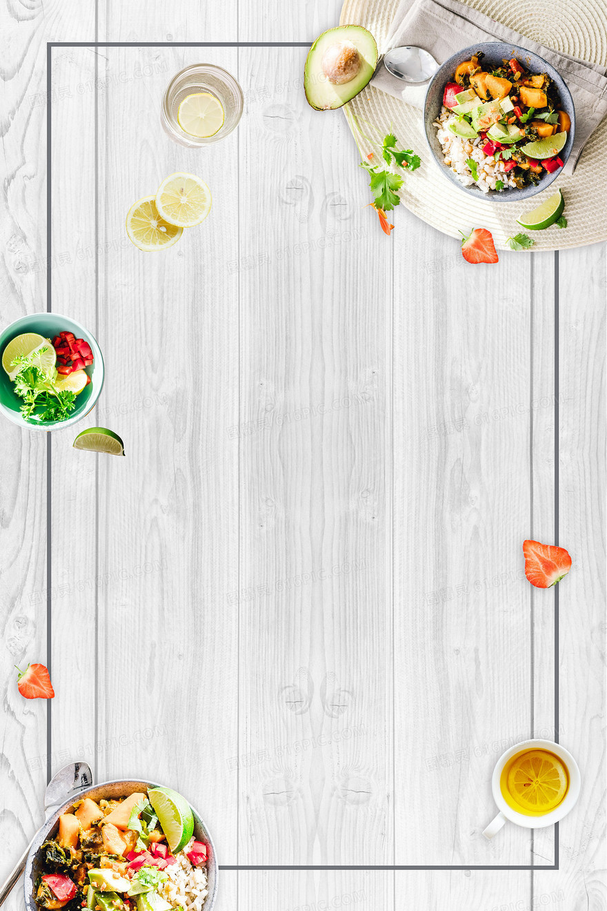 素食沙拉水果沙拉清新简餐健康减肥背景
