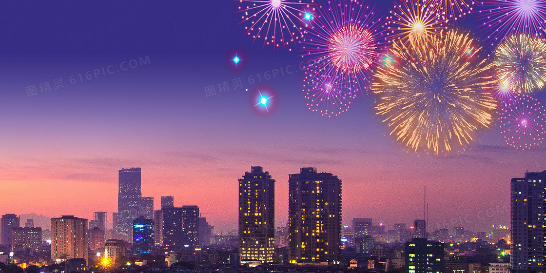 喜庆除夕夜晚背景