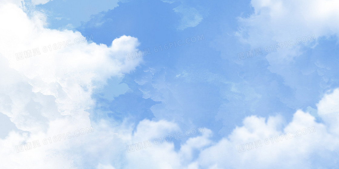 蓝色天空白云唯美背景