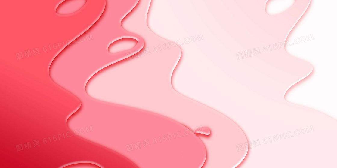 粉色渐变液体纹理创意剪纸背景