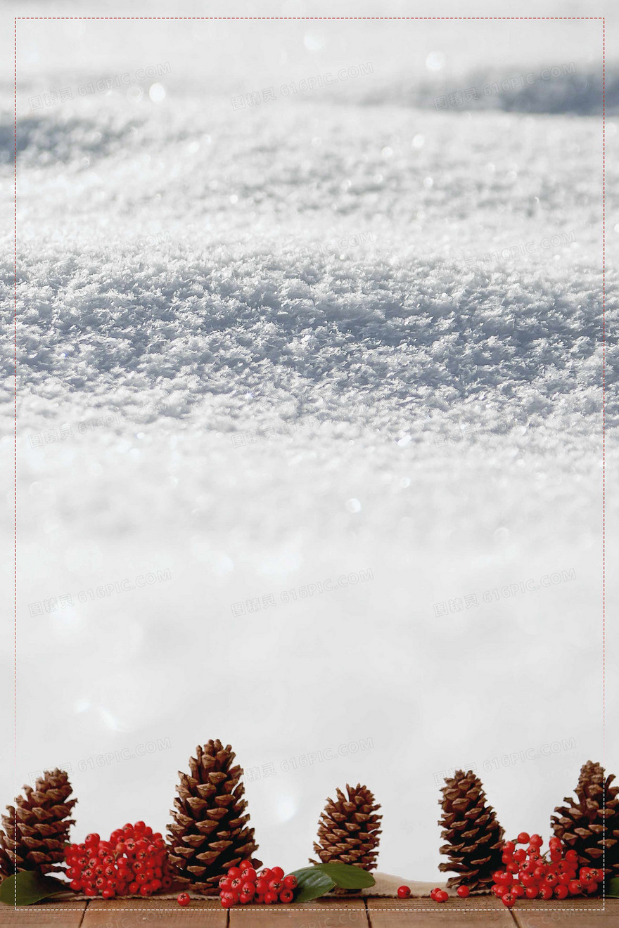 圣诞节雪地装饰摄影合成背景