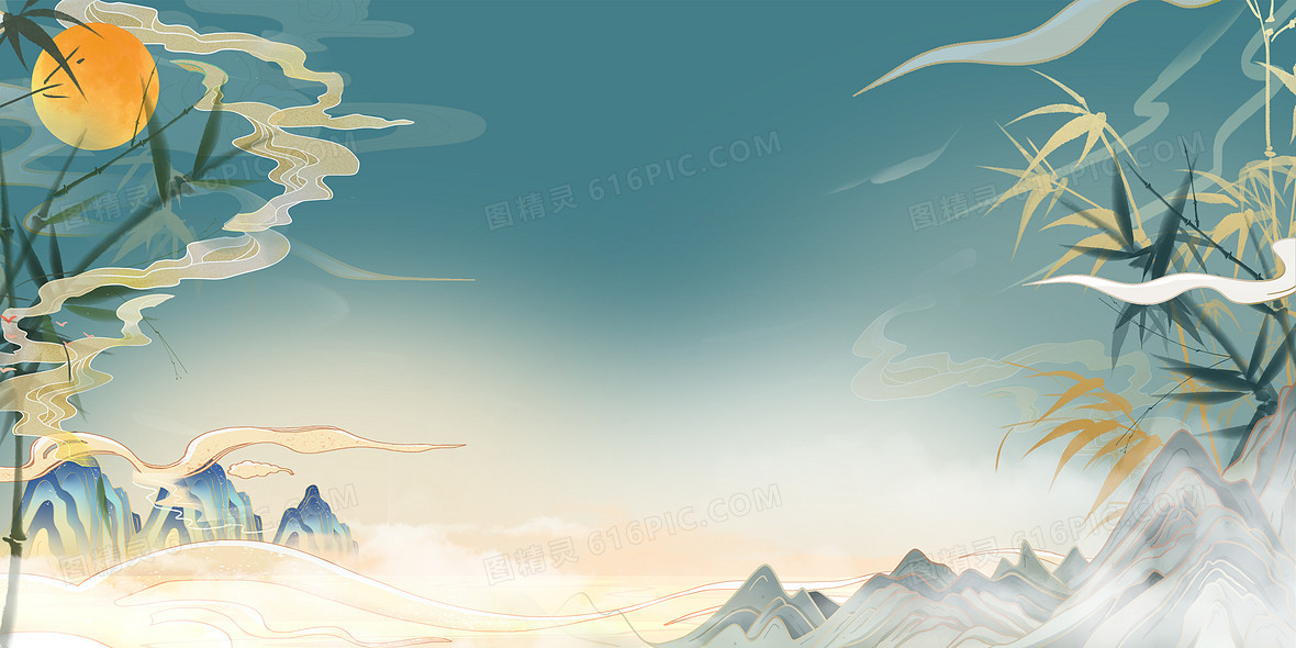 竹子山水圖 山水竹子背景图片下载_免费高清山水竹子背景设计素材_图精灵