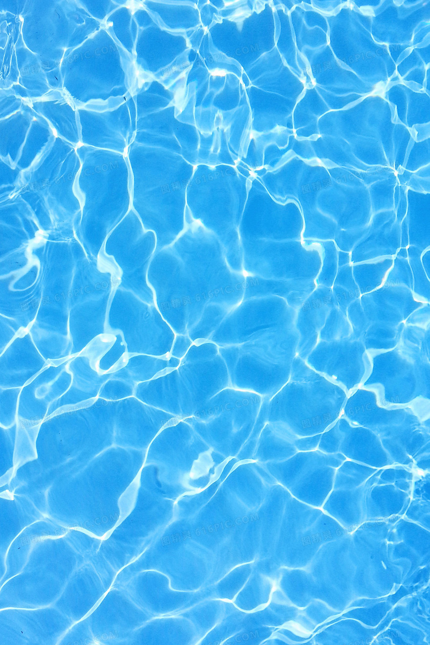 简约蓝色泳池水纹背景图