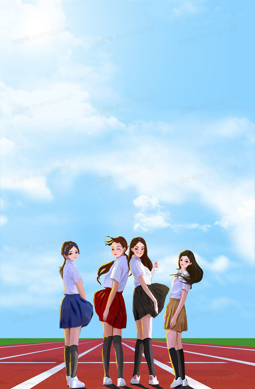 女生成人礼背景图