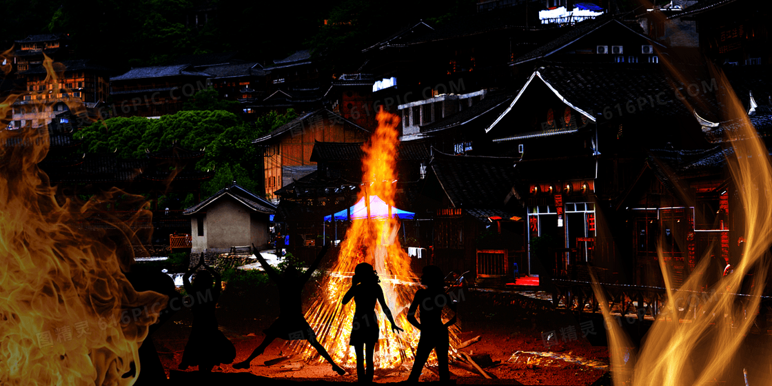 火把节民俗风情背景