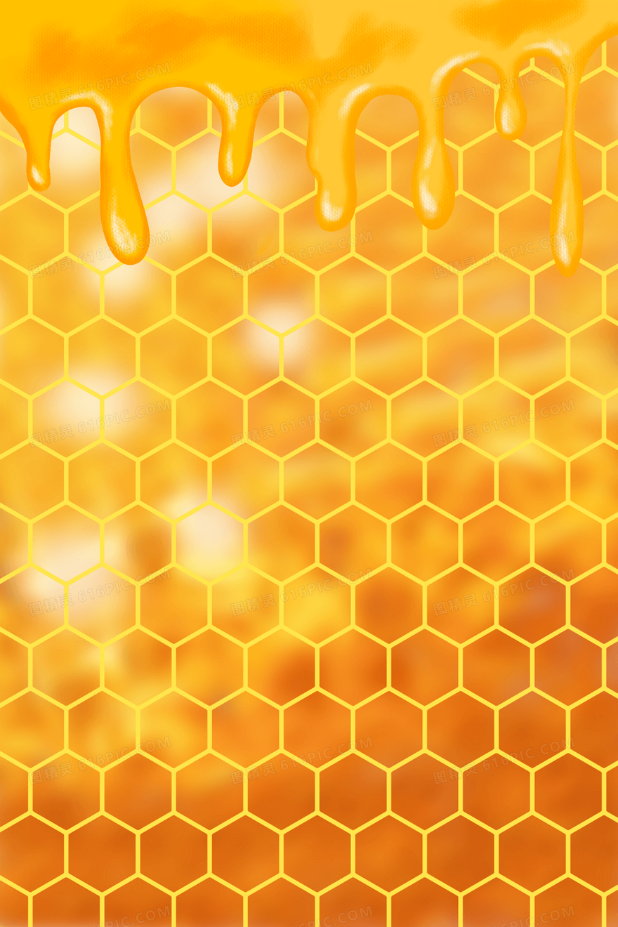 蜂蜜蜂巢合成背景