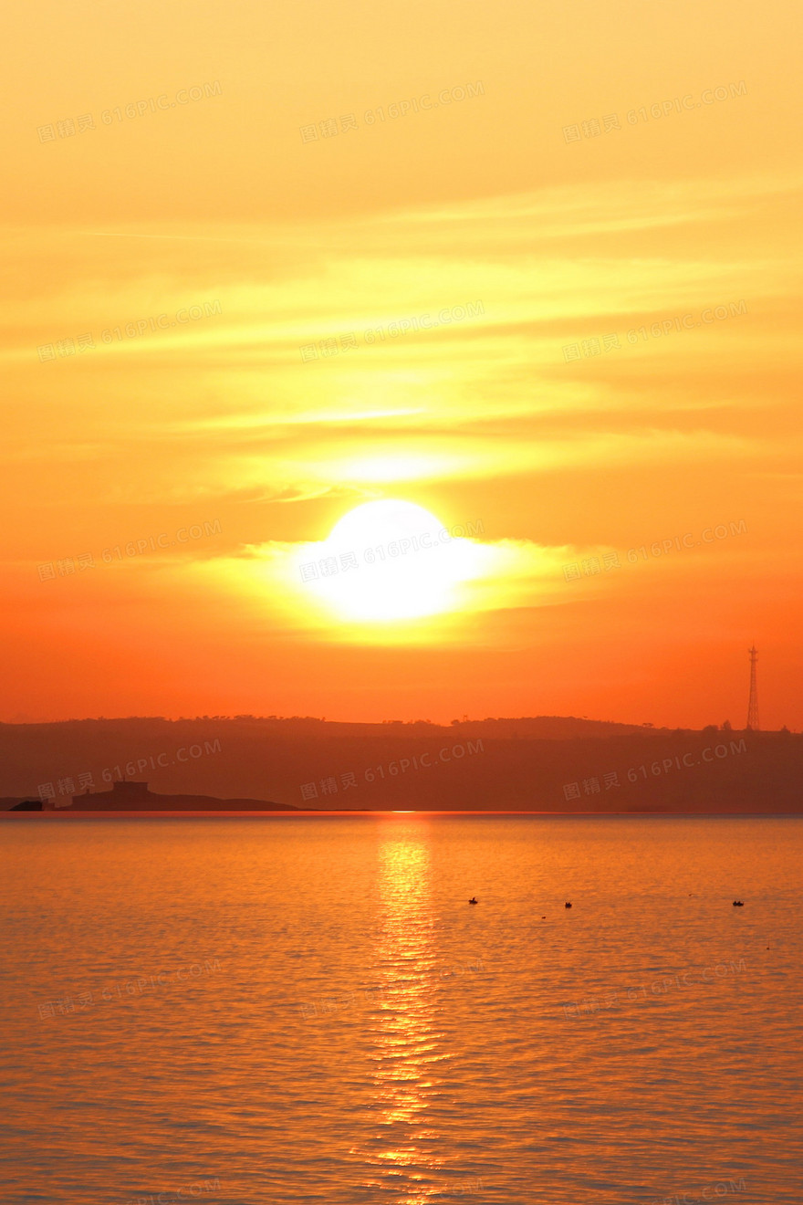 唯美夕阳落日背景