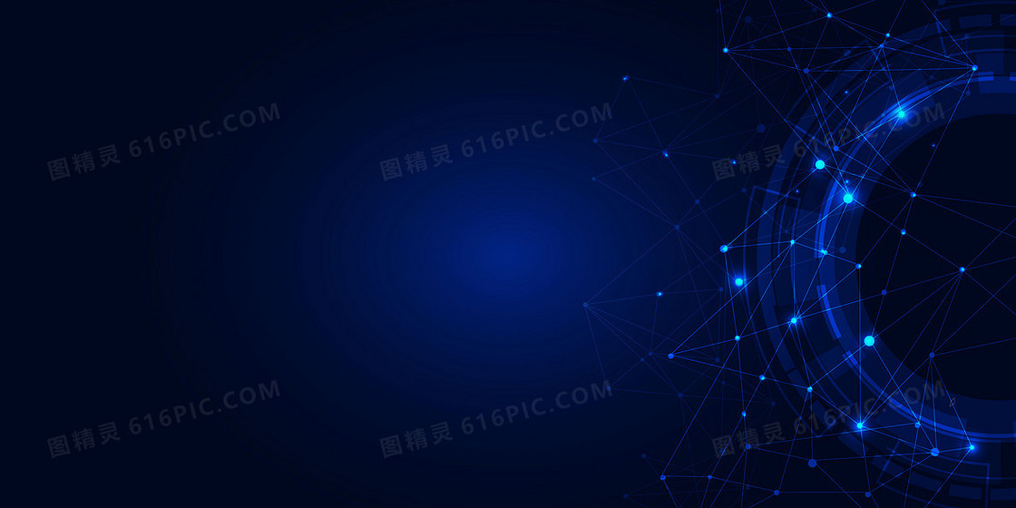 商务科技线条光晕蓝色大气背景