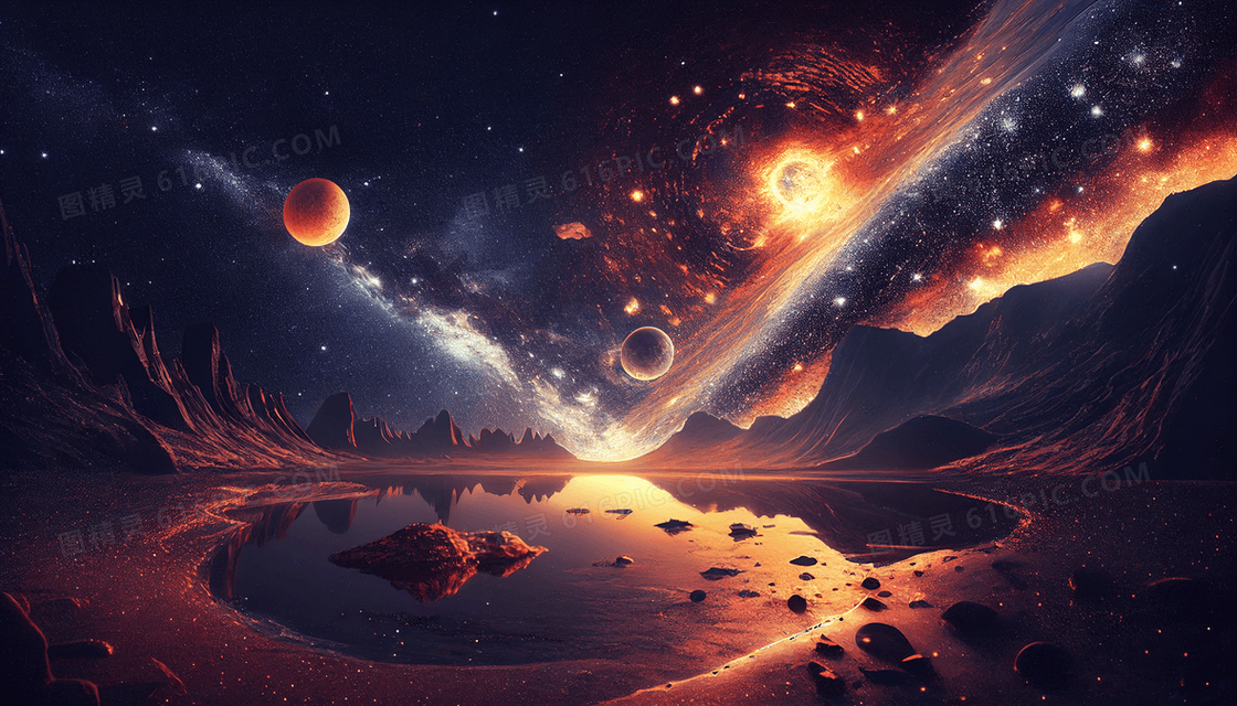 未来科幻星空宇宙插画