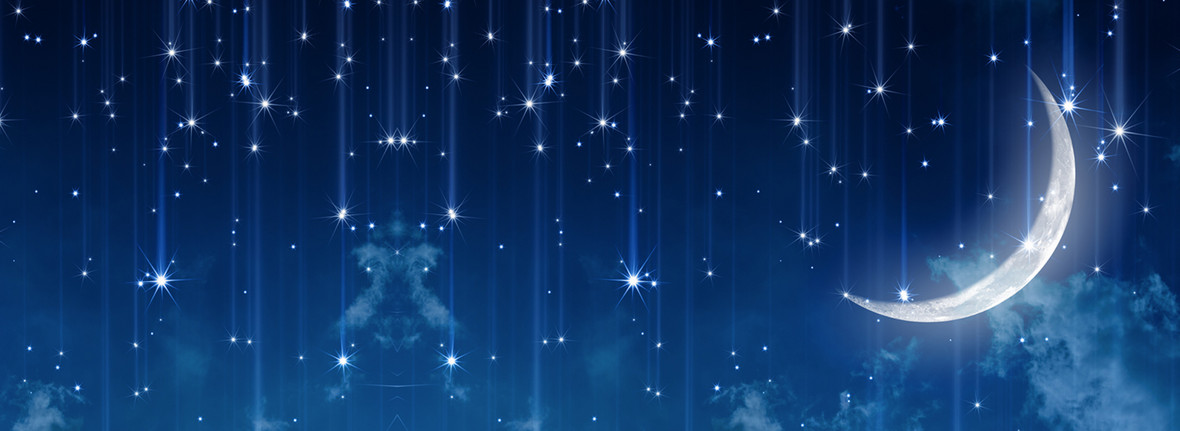 星星梦幻淘宝banner灯光大气 图精灵为您提供简约唯美星空月亮
