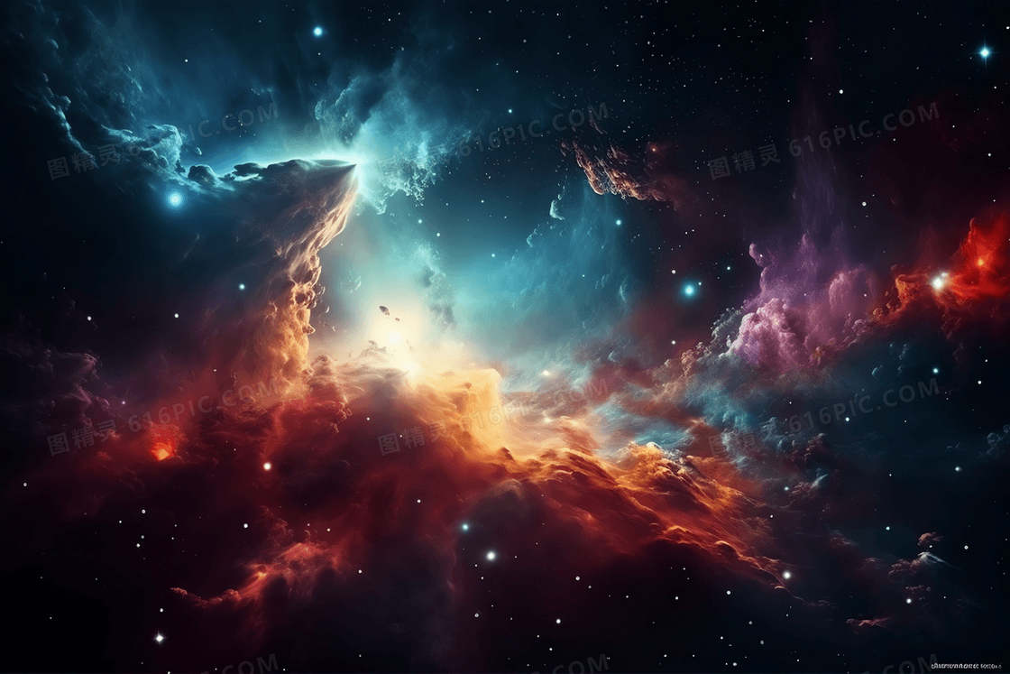 朦胧梦幻宇宙天空星云