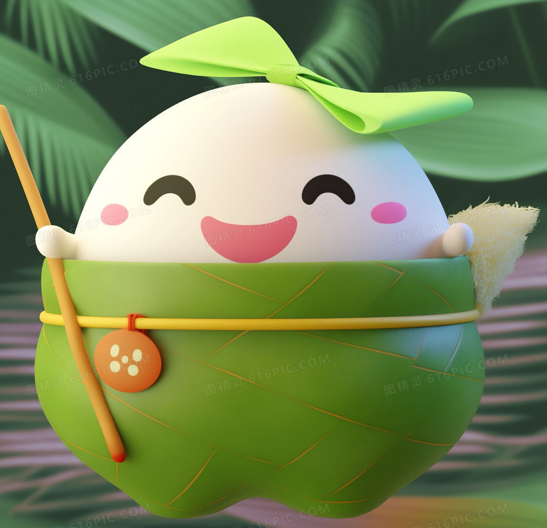 端午节可爱粽子C4D模型